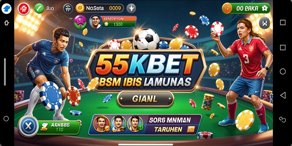 Tampilan gameplay <strong>55KBET</strong> yang dinamis dan menarik.