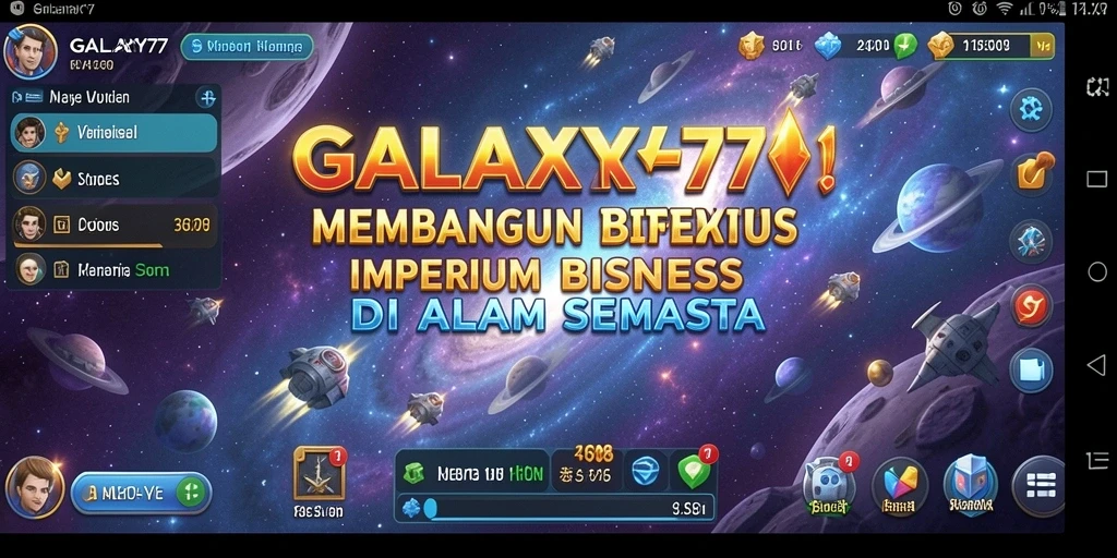 Gameplay menarik GALAXY77 menunjukkan pengelolaan bisnis luar angkasa.
