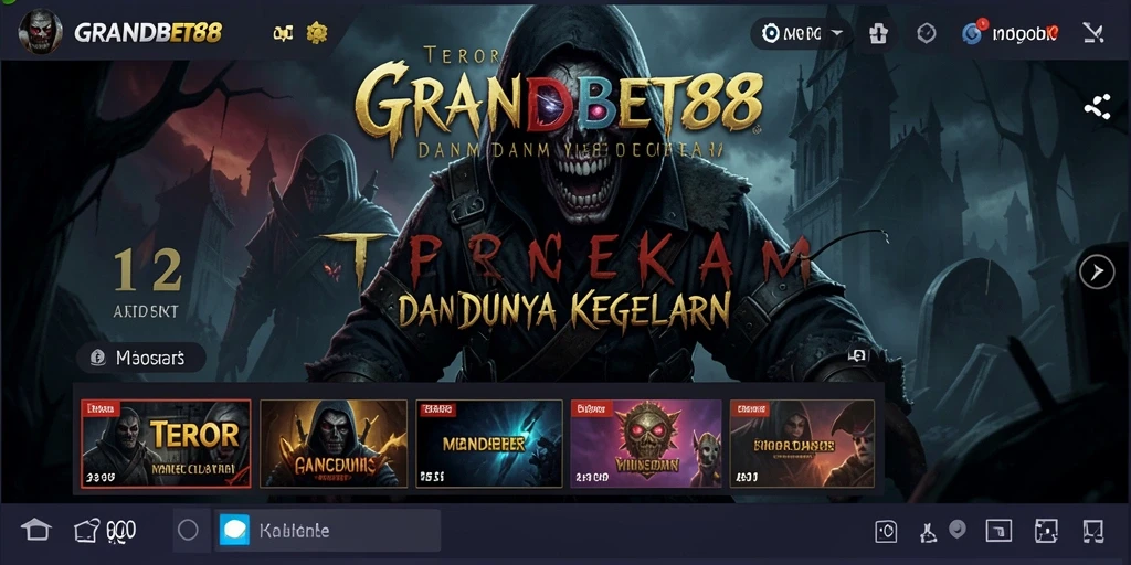 Screenshot gameplay GRANDBET88 menampilkan suasana kegelapan yang menyeramkan.