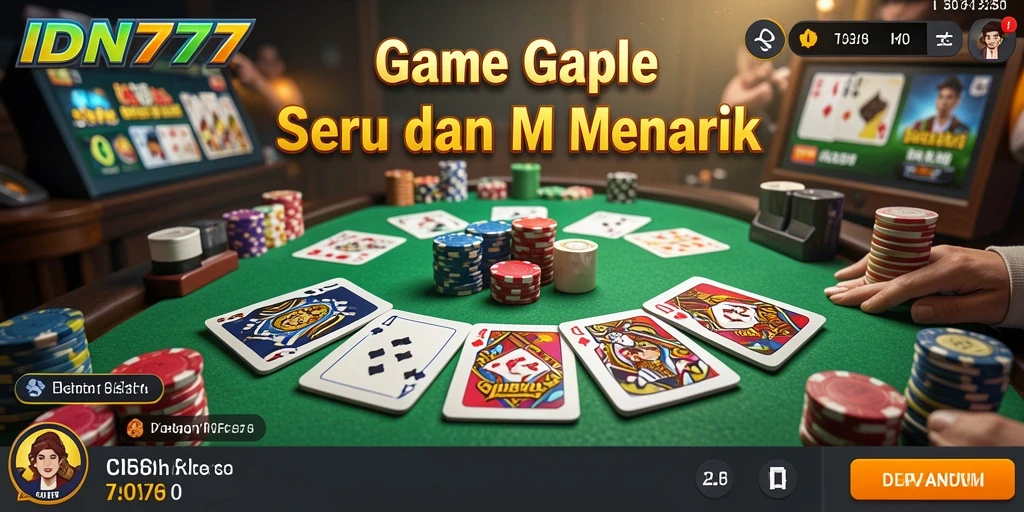 Tampilan gameplay Gaple yang menarik di IDN777.