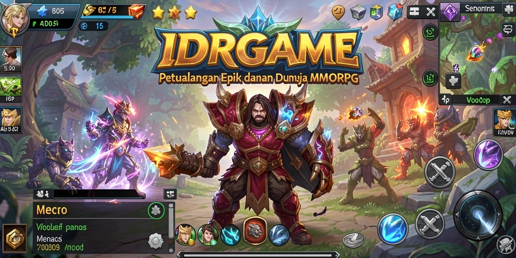 Tampilan gameplay menakjubkan dari IDRGAME dalam dunia MMORPG.