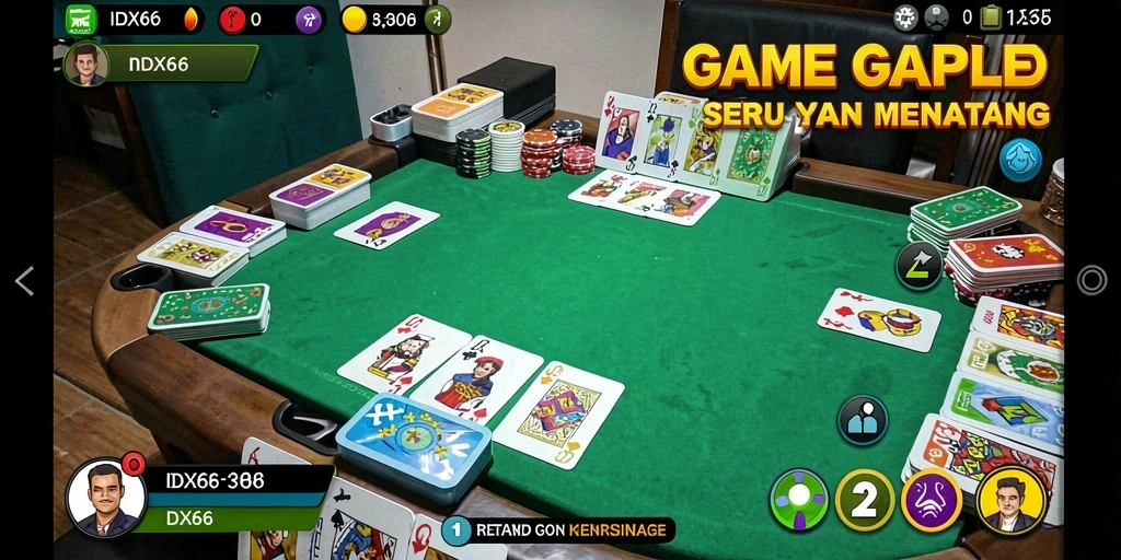Tampilan menarik dari gameplay Gaple di IDX66.
