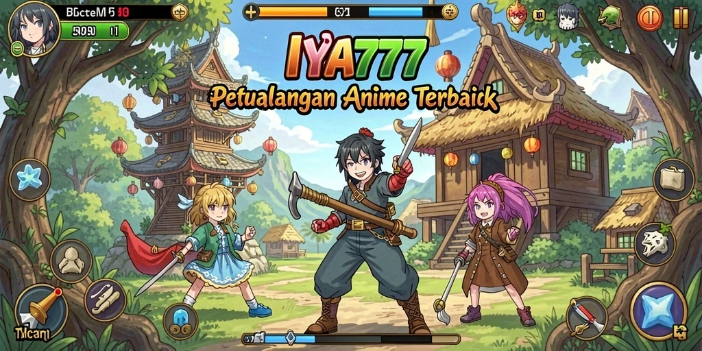 Screenshot gameplay IYA777 dengan karakter anime yang menarik.