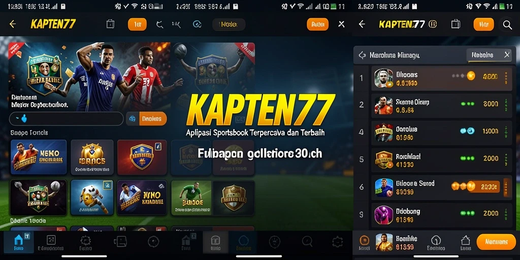 Tampilan menarik dari gameplay Sportsbook KAPTEN77 yang interaktif.