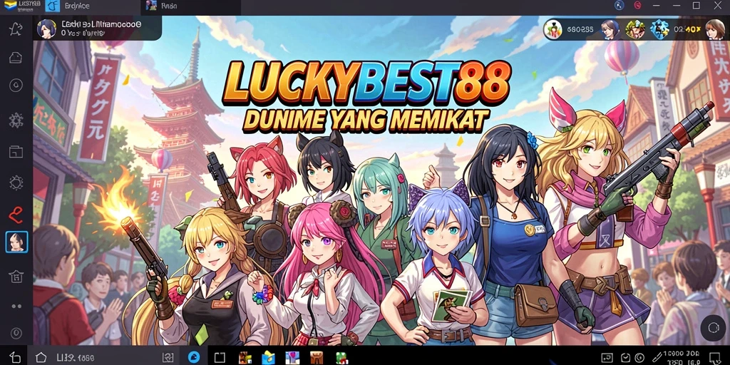 Tampilan gameplay menampilkan karakter Anime yang beraksi dalam pertempuran.