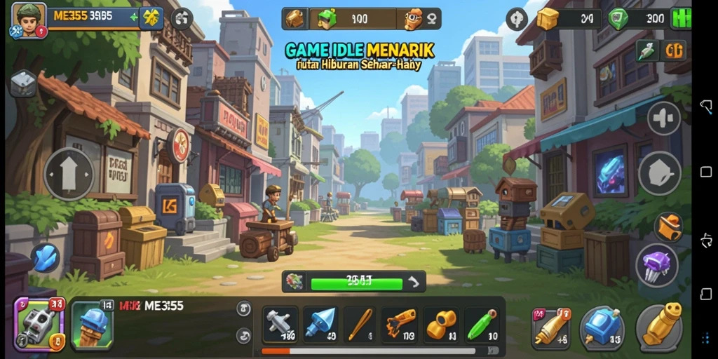Tangkapan layar gameplay ME355 menunjukkan aksi menarik dalam permainan Idle.