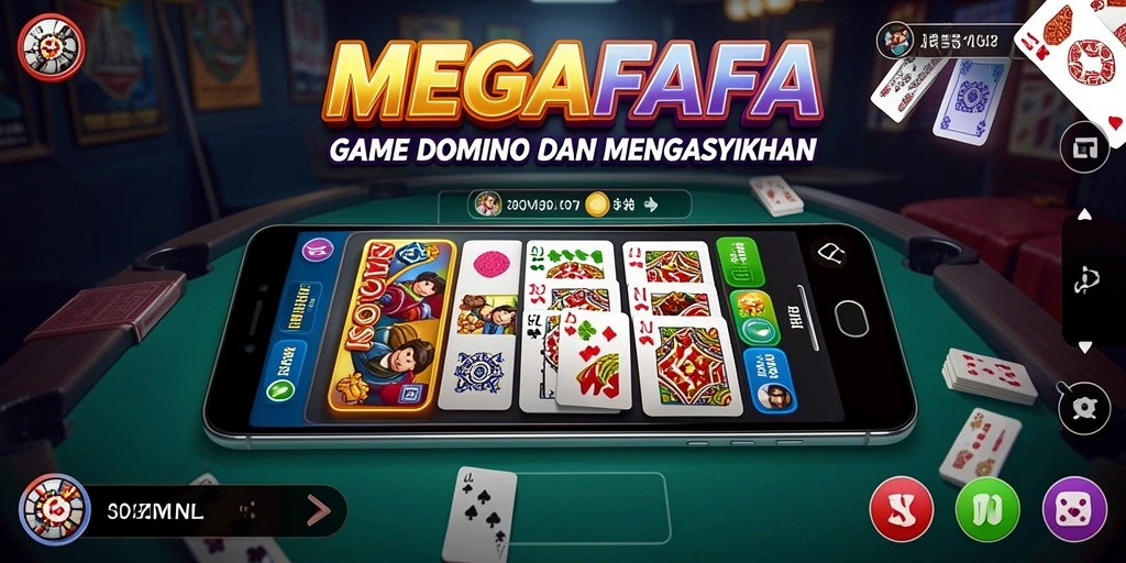 Tampilan menarik dari gameplay MEGAFAFA dengan strategi domino.