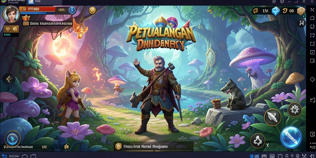 Tangkapan layar gameplay menampilkan petualangan seru di dunia fantasi yang menakjubkan.