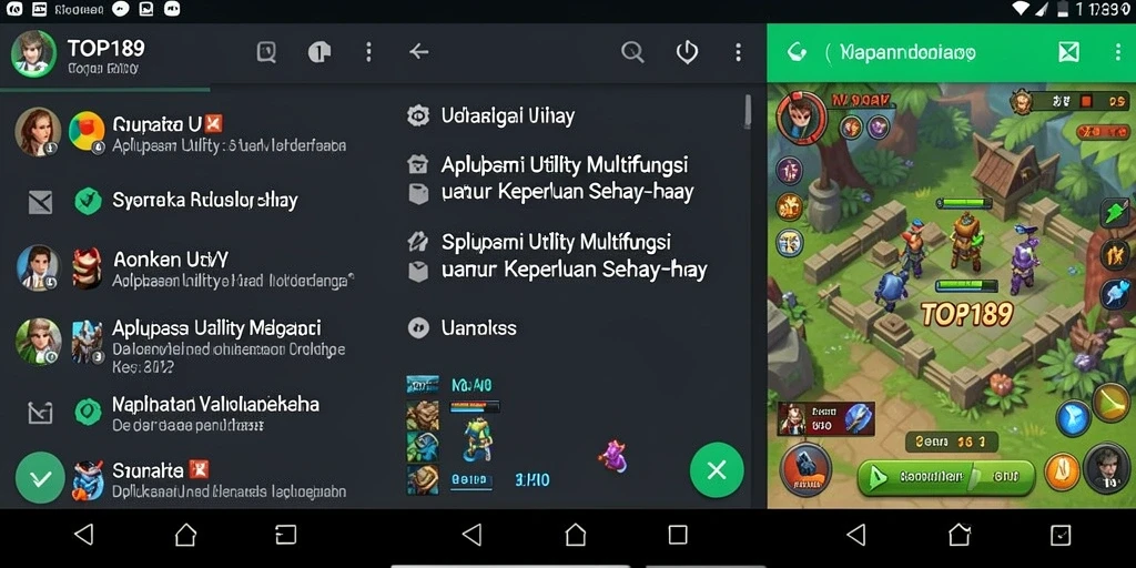 Screenshot utama dari TOPI189 menunjukkan fitur pengingat yang intuitif.